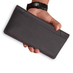 Leather Long Wallet- Chocolate
