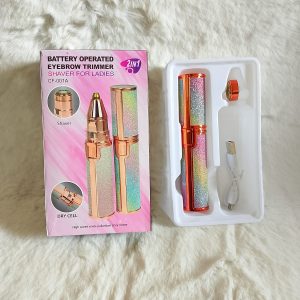 2 in 1 Electric Painless Hair Remover & Lady Shaver – Eyebrow, Facial & Body Trimmer for Women