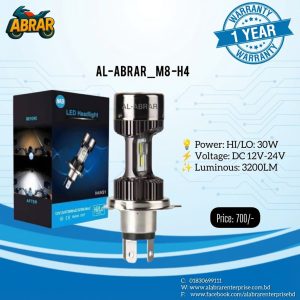 M8 HEADLIGHT_AL-ABRAR_H4/HS1 12V-24V/30W/3200LM