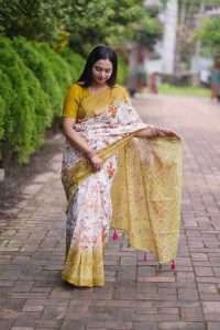 চন্দ্রি সিল্ক এমব্রয়ডারি ওয়ার্ক