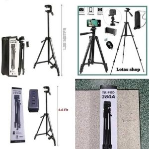 Tripod 380A Camera Stand With Phone Holder
