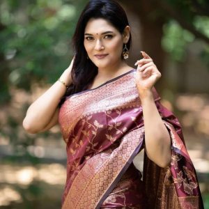 সফট সিল্ক কাশ্মেরী কাতান শাড়ি