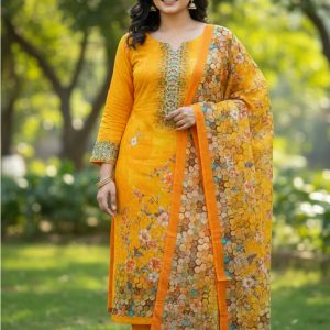 জম-জম ইনস্পায়ার্ড কটন থ্রি-পিস সেট