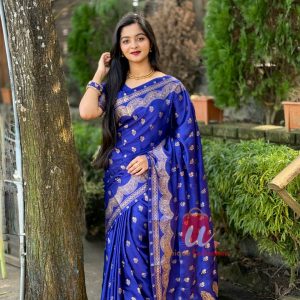 জাপানি সিল্ক স্কিন প্রিন্ট শাড়ি