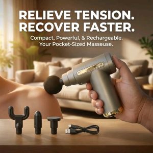 Deep Tissue Massage Gun | Muscle Relaxation & Pain Relief Massager for Fitness Recovery