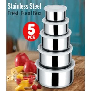 5 Pcs High Quality Stainless Steel Protect Fresh Box