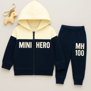 ☺️Elegant Stylish Baby chain hoody and trouser Set☺️