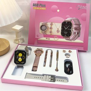 A68 Plus Smartwatch Exquisite Gift Set for Women – 2.02" Display
