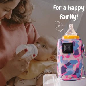 USB Water Warmer Travel Stroller Insulated Bag Portable Bottle Heater (Multicolor)