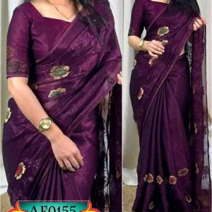 Pure jorjet with digital print saree and blouse unstitched  