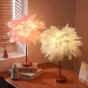 ✨ Elegant Feather Lamp ✨