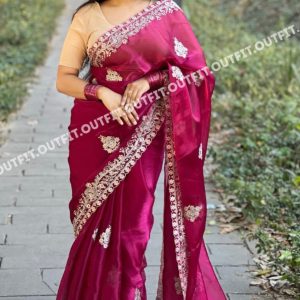 Jimicu party stone Saree