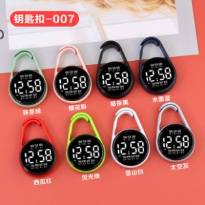 New Fashionable Led Digital Hanging Watch H3 Luminous Digital Backpack Keychain Pendant Student Universal Waterproof Pocket Watch