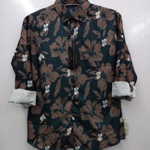Men's Premium Floral Print Slim Fit Cotton Shirt