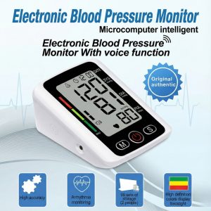 Digital Upper Arm Electronic Blood Pressure Monitor – High Accuracy Machine with Voice Function & Large LED Display