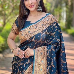 Japani Silk Skin Print Sharee with Blouse Piece