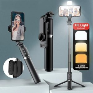 Q07 100cm Bluetooth Selfie Stick with Remote Control and Lightweight Design