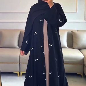 ​ মুন এমব্রয়ডারি বোরকা(হিজাবসহ)