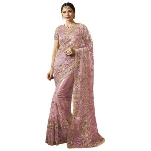 ইন্ডিয়ান জর্জেট শাড়ি ব্লাউজ সহ