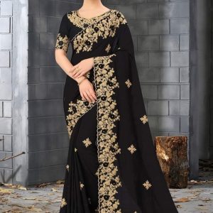 ইন্ডিয়ান ব্লাউজ পিস সহ জর্জেট শাড়ি