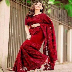 ইন্ডিয়ান জর্জেট শাড়ি ব্লাউজ