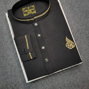 প্রিমিয়াম চায়না ভাঙচুর পাঞ্জাবি (লোগো ডিজাইন)