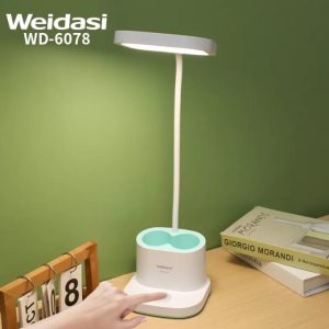Weidasi WD-6078 Rechargeable LED Desk Lamp (Pen Holder + Touch Control)