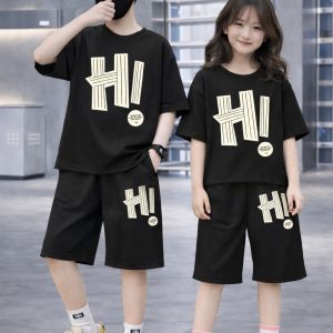 Premium Drop Shoulder Boys T-Shirt & Pant Set Combo
