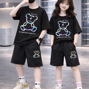 Premium Drop Shoulder Boys T-Shirt & Pant Set Combo