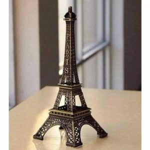 World Map 3D Rotating & Eiffel Tower Metal Showpiece Decoration Gift