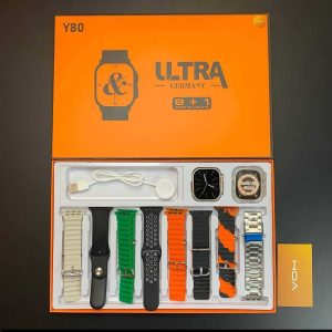 Y80 Ultra Smartwatch With 8 Strap
