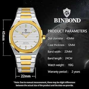BINBOND Luxury Men’s Watch ( water proof )