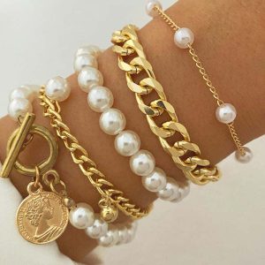 5 Pieces Doller Bracelet Set
