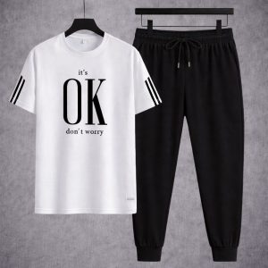 Trendy Mash T-Shirt Trouser Combo-.