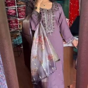 Readymade Embroidery Cotton Three Piece''.