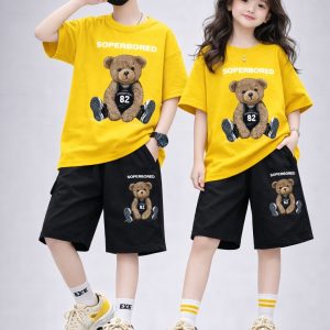 "Drop Shoulder Baby TShirt and Pant Set