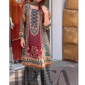 Digital Print Three Piece..