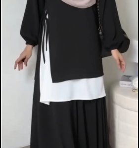 Double Part Fita Borkha Set