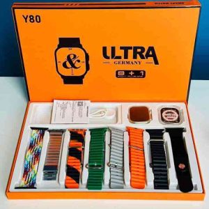 Y80 Ultra Smart Watch (8 Strap + Big Metal Chain)