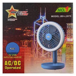 Bright Star Rechargeable Table Fan