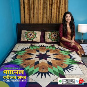 প্যানেল কটন কাপড়ের বিছানার চাদর কিং সাইজ -3