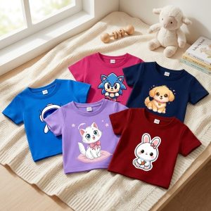 Kids 5 Pcs Combo T-Shirt (Cotton) Eid Specials