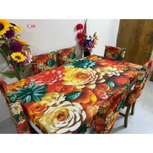 China Premium 3D Print Table Cloth Set 6