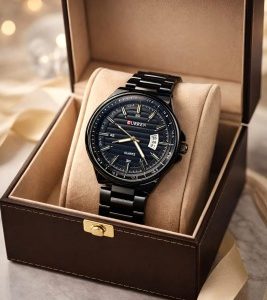 CURREN 8375 Black Stainless