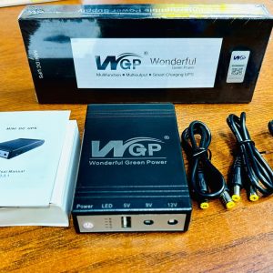 New Version WGP mini UPS 10400mAh – 5/9/12V – With 1 Year Warranty – Black
