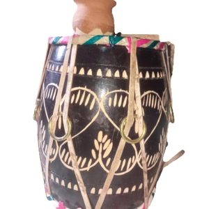 Handmade Wooden Khomok 7.5" Professional Mathir Ghot Khomok Lalon Instrument Black Color-1 Piece