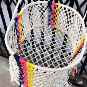 Jute Made Big Size Premium Handmade Dolna/Cradle Duble Febric Big Round 0-3 Years For Baby Multicolor-1 Piece