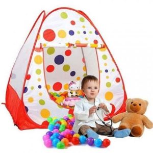 Tent House with 50 Plastic Balls | Foldable Indoor Outdoor Playhouse Tent for Children | Portable Toy Tent-টেন্ট হাউস ৫০টি প্লাস্টিক বলসহ | ফোল্ডেবল ইনডোর-আউটডোর বাচ্চাদের খেলার টেন্ট | পোর্টেবল প্লেহাউস