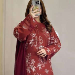 Cotton dress with skin Print