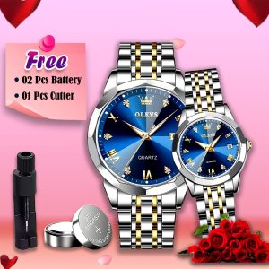 Olevs Stainless Steel fashionable Couple watches